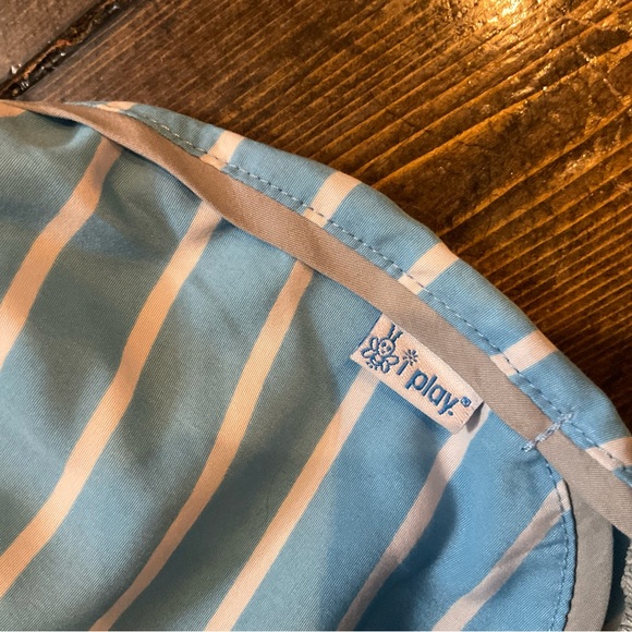 i play. Blue and White Striped Swim Trunks - Picture 2 of 9